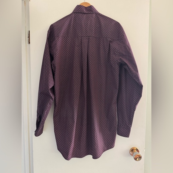 Western Rodeo Print Button Down Shirt George Strait Wrangler Cowboy Ranchwear M - Picture 8 of 11